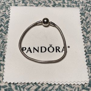 Authentic Pandora signature charm bracelet